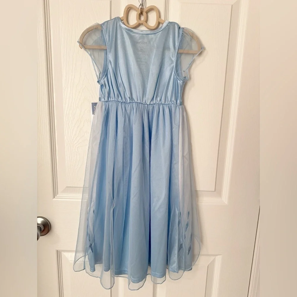 Disney Frozen Elsa Light Blue Kids Dress - Picture 8 of 8